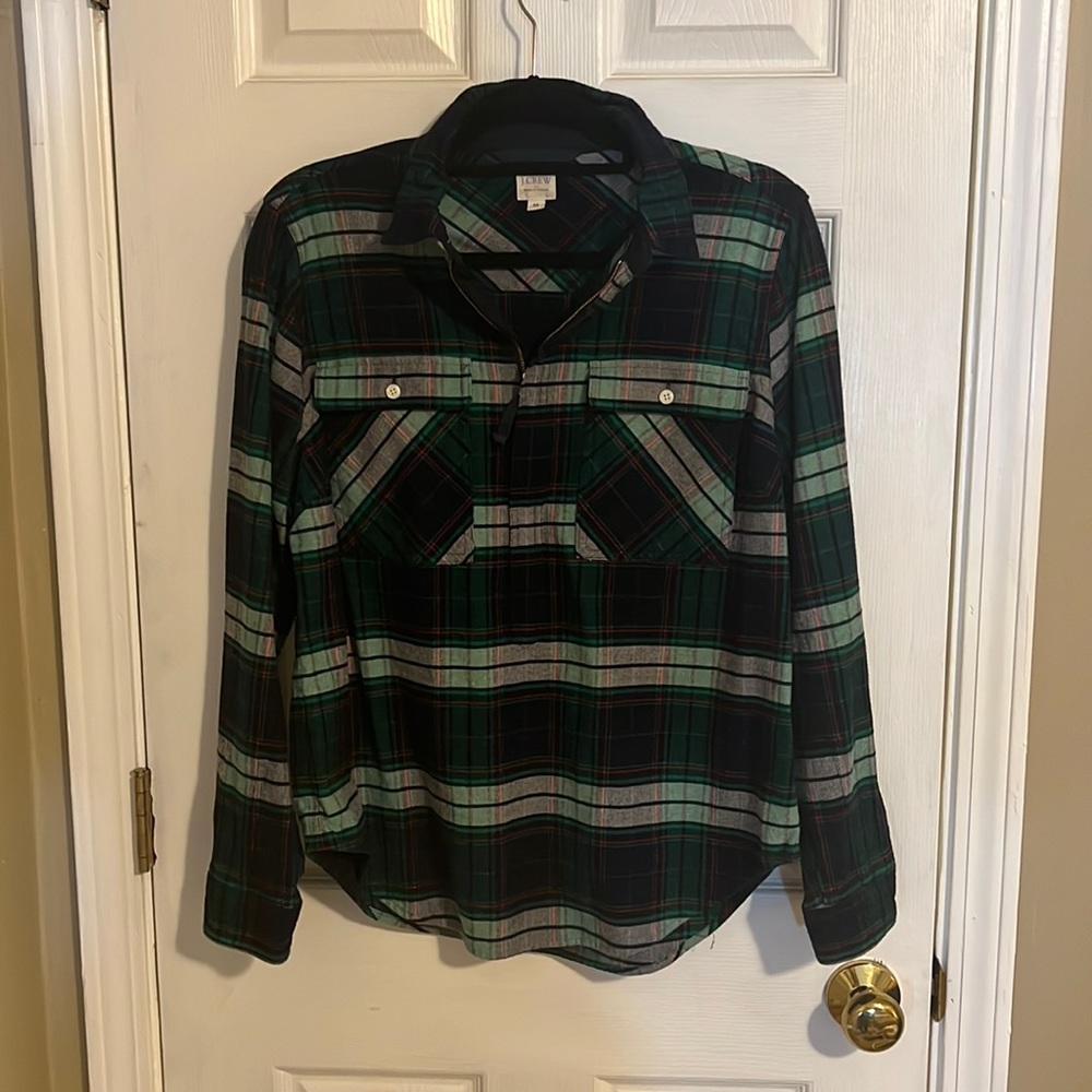 J crew half zip flannel